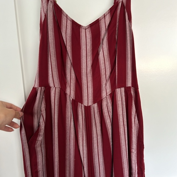 American Eagle Red & White Striped Jumpsuit XS Short - Picture 3 of 8